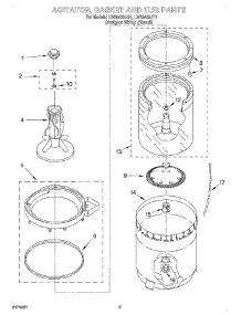 03 - Agitator, Basket And Tub parts for Whirlpool Washer LBR5432JT1 from AppliancePartsPros.com