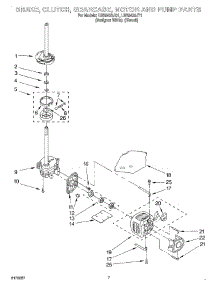 04 - Brake, Clutch, Gearcase, Motor And Pump parts for Whirlpool Washer LBR5432JT1 from AppliancePartsPros.com