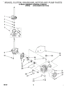 07 - Brake, Clutch, Gearcase, Motor And Pump parts for Whirlpool Washer LSR6233BW0 from AppliancePartsPros.com