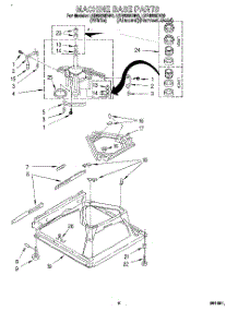 06 - Machine Base parts for Whirlpool Washer LSR6233BN0 from AppliancePartsPros.com