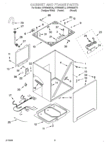 02 - Cabinet And Frame parts for Whirlpool Washer GVW9959KL0 from AppliancePartsPros.com