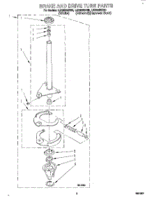 08 - Brake And Drive Tube parts for Whirlpool Washer LSR6233BW0 from AppliancePartsPros.com