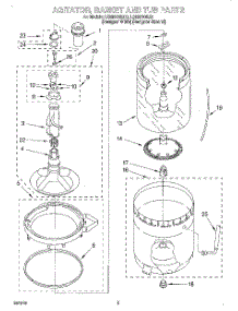 03 - Agitator, Basket And Tub parts for Whirlpool Washer LSR8200EZ0 from AppliancePartsPros.com