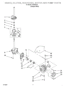 04 - Brake, Clutch, Gearcase, Motor And Pump parts for Whirlpool Washer LXR5232JQ1 from AppliancePartsPros.com