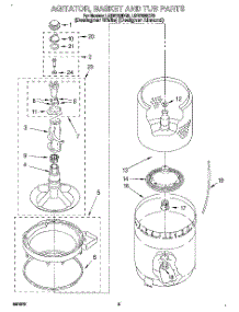 04 - Agitator, Basket And Tub parts for Whirlpool Washer LSR6132DQ0 from AppliancePartsPros.com