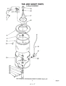 04 - Tub And Basket parts for Whirlpool Washer 3CA2100XMW1 from AppliancePartsPros.com