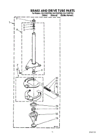 08 - Brake And Drive Tube parts for Whirlpool Washer CA1752XYG0 from AppliancePartsPros.com