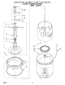 04 - Agitator, Basket And Tub parts for Whirlpool Washer LSR6132BN0 from AppliancePartsPros.com