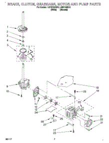 06 - Brake, Clutch, Gearcase, Motor And Pump parts for Whirlpool Washer LSR6132BN0 from AppliancePartsPros.com