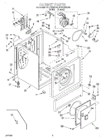 03 - Section parts for Whirlpool Dryer 3CEP2950DW0 from AppliancePartsPros.com