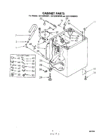 03 - Cabinet parts for Whirlpool Washer CA1300XKW1 from AppliancePartsPros.com