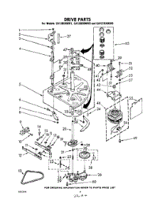 04 - Drive parts for Whirlpool Washer CA1300XKW1 from AppliancePartsPros.com