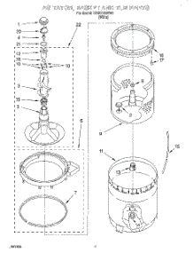 05 - Agitator, Basket And Tub parts for Whirlpool Washer CAW2792EW0 from AppliancePartsPros.com