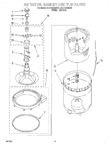 03 - Agitator, Basket And Tub parts for Whirlpool Washer 3CAP2762BN0 from AppliancePartsPros.com