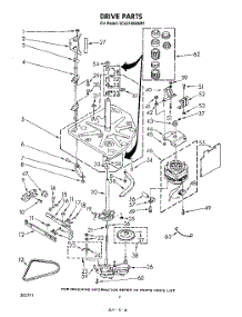 05 - Drive parts for Whirlpool Washer 3CA2100XMW1 from AppliancePartsPros.com