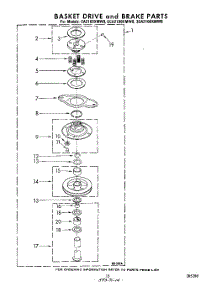 11 - Basket Drive And Brake parts for Whirlpool Washer GCA2100XMW0 from AppliancePartsPros.com