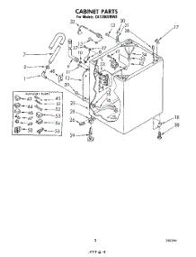 03 - Cabinet parts for Whirlpool Washer CA1300XMW0 from AppliancePartsPros.com