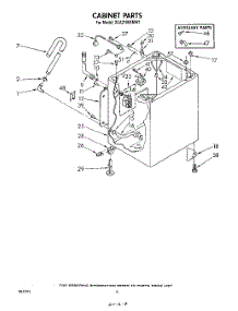 06 - Cabinet parts for Whirlpool Washer 3CA2100XMW1 from AppliancePartsPros.com