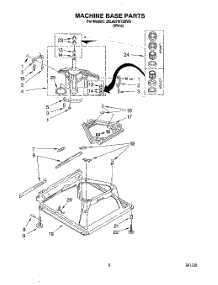 05 - Machine Base parts for Whirlpool Washer 3XLA87W72BW0 from AppliancePartsPros.com