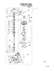 09 - Gearcase parts for Whirlpool Washer 3XLA87W72BW0 from AppliancePartsPros.com