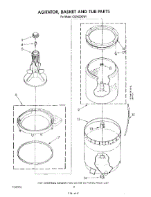 06 - Agitator, Basket And Tub parts for Whirlpool Washer CA2452XSW1 from AppliancePartsPros.com