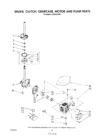 08 - Brake, Clutch, Gearcase, Motor And Pump parts for Whirlpool Washer CA2452XSW1 from AppliancePartsPros.com