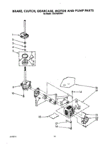 08 - Brake, Clutch, Gearcase, Motor And Pump parts for Whirlpool Washer CA2762XWW1 from AppliancePartsPros.com