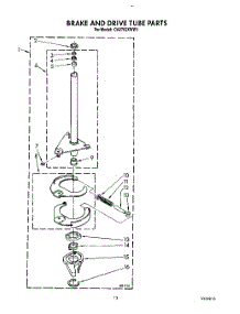 11 - Brake And Drive Tube parts for Whirlpool Washer CA2762XWW1 from AppliancePartsPros.com