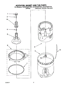 05 - Agitator, Basket And Tub parts for Whirlpool Washer 4CA2782XYW0 from AppliancePartsPros.com