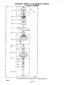 07 - Basket Drive And Brake parts for Whirlpool Washer CA2500XMW0 from AppliancePartsPros.com