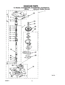 11 - Gearcase parts for Whirlpool Washer 4CA2782XYW0 from AppliancePartsPros.com