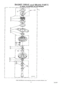 11 - Basket Drive And Brake parts for Whirlpool Washer GCA2180XMW0 from AppliancePartsPros.com