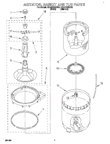 05 - Agitator, Basket And Tub parts for Whirlpool Washer 3CAP2782BN0 from AppliancePartsPros.com