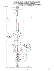 10 - Brake And Drive Tube parts for Whirlpool Washer CAP2772BW0 from AppliancePartsPros.com