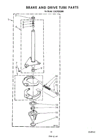 11 - Brake And Drive Tube parts for Whirlpool Washer CA2762XSW4 from AppliancePartsPros.com