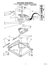 08 - Machine Base parts for Whirlpool Washer 4CA2762XWW0 from AppliancePartsPros.com