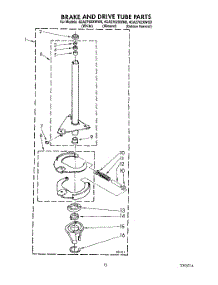 10 - Brake And Drive Tube parts for Whirlpool Washer 4CA2762XWW0 from AppliancePartsPros.com
