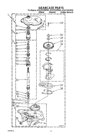 11 - Gearcase parts for Whirlpool Washer 4CA2762XWW0 from AppliancePartsPros.com