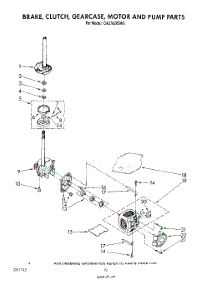 08 - Brake, Clutch, Gearcase, Motor And Pump parts for Whirlpool Washer CA2762XSW5 from AppliancePartsPros.com