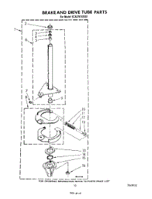 11 - Brake And Drive Tube parts for Whirlpool Washer 9CA2781XSW0 from AppliancePartsPros.com