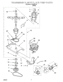 04 - Transmission, Motor And Pump parts for Whirlpool Washer CCW5264W1 from AppliancePartsPros.com
