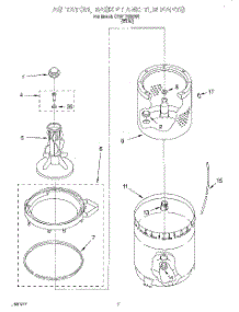 05 - Agitator, Basket And Tub parts for Whirlpool Washer CAW1762EW0 from AppliancePartsPros.com