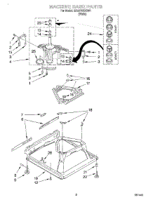 05 - Machine Base parts for Whirlpool Washer GCA2781XSW1 from AppliancePartsPros.com
