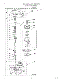 07 - Gearcase parts for Whirlpool Washer GCA2781XSW1 from AppliancePartsPros.com