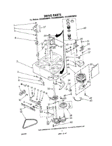 03 - Drive parts for Whirlpool Washer 3CA2000XMW0 from AppliancePartsPros.com