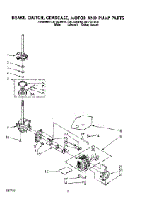 05 - Brake, Clutch, Gearcase, Motor & Pump parts for Whirlpool Washer CA1752XWW0 from AppliancePartsPros.com