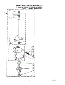 08 - Brake And Drive Tube parts for Whirlpool Washer CA1752XWW0 from AppliancePartsPros.com