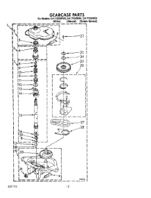 09 - Gearcase parts for Whirlpool Washer CA1752XWW0 from AppliancePartsPros.com