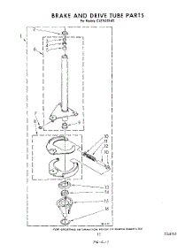 11 - Brake And Drive Tube parts for Whirlpool Washer CA2762XSW2 from AppliancePartsPros.com