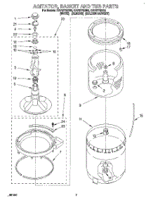 05 - Agitator, Basket And Tub parts for Whirlpool Washer CAP2772BN2 from AppliancePartsPros.com